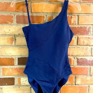 BECCA Adeline Ribbed Asymmetrical One Piece Swimsuit